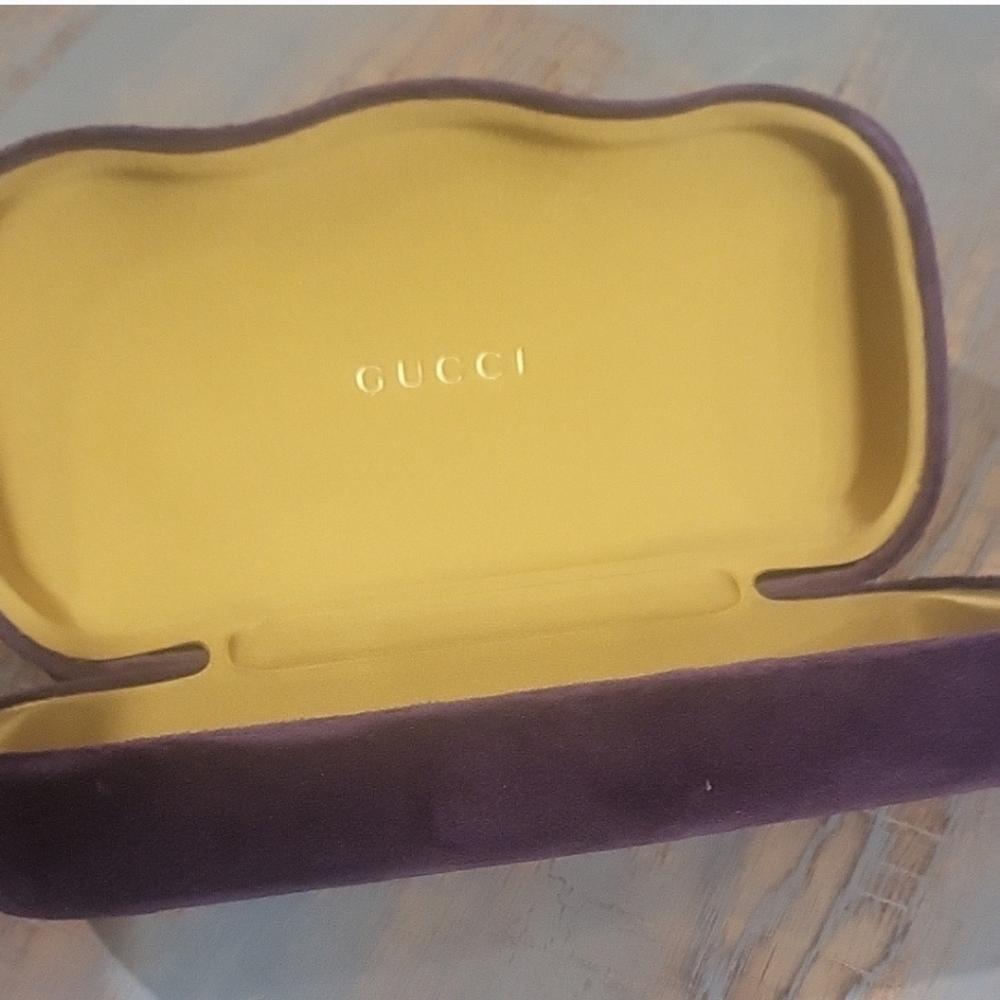 Gucci Purple and Yellow Glasses Case - Picture 2 of 4